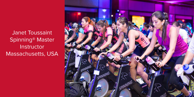 Janet Toussaint, Spinning® Master Instructor and Power Specialist Master Instructor | Massachusetts, USA - Spinning