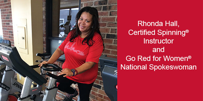 Rhonda Hall, Certified Spinning® Instructor and Go Red for Women® National Spokeswoman