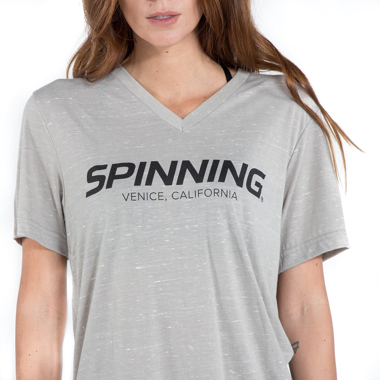 Spinning® Unisex Venice Jersey Short Sleeve V-Neck Tee - Stone Marble - Spinning