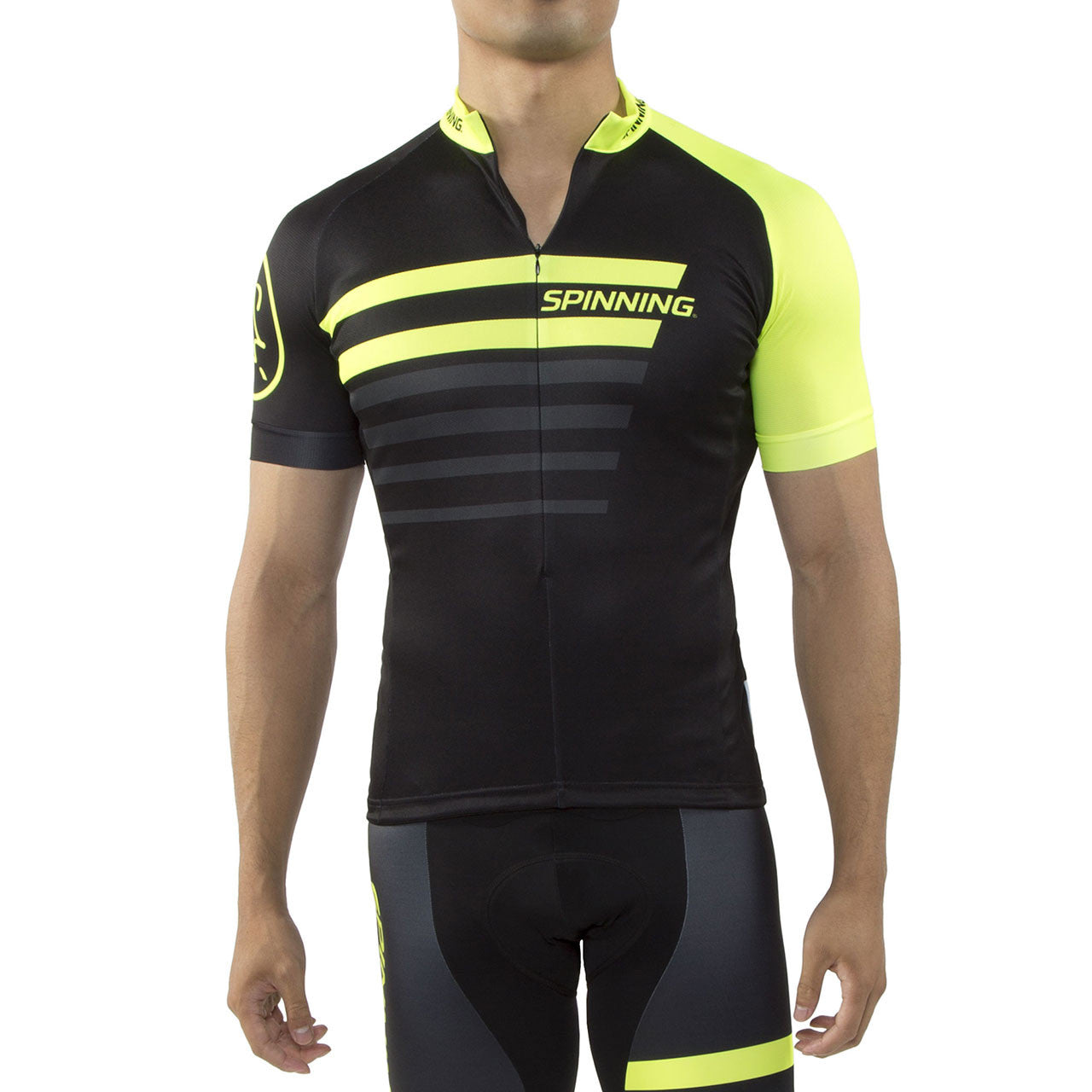 Spinning® Vega Mens Short Sleeve Cycling Jerseys Yellow - Spinning