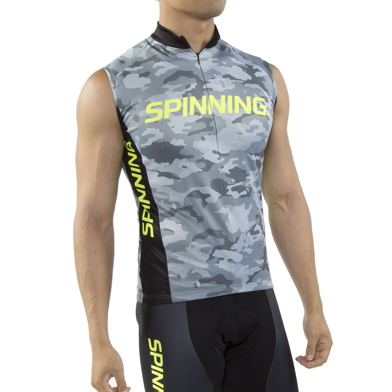 Spinning® Hercules Men's Sleeveless Cycling Jersey Yellow - Spinning