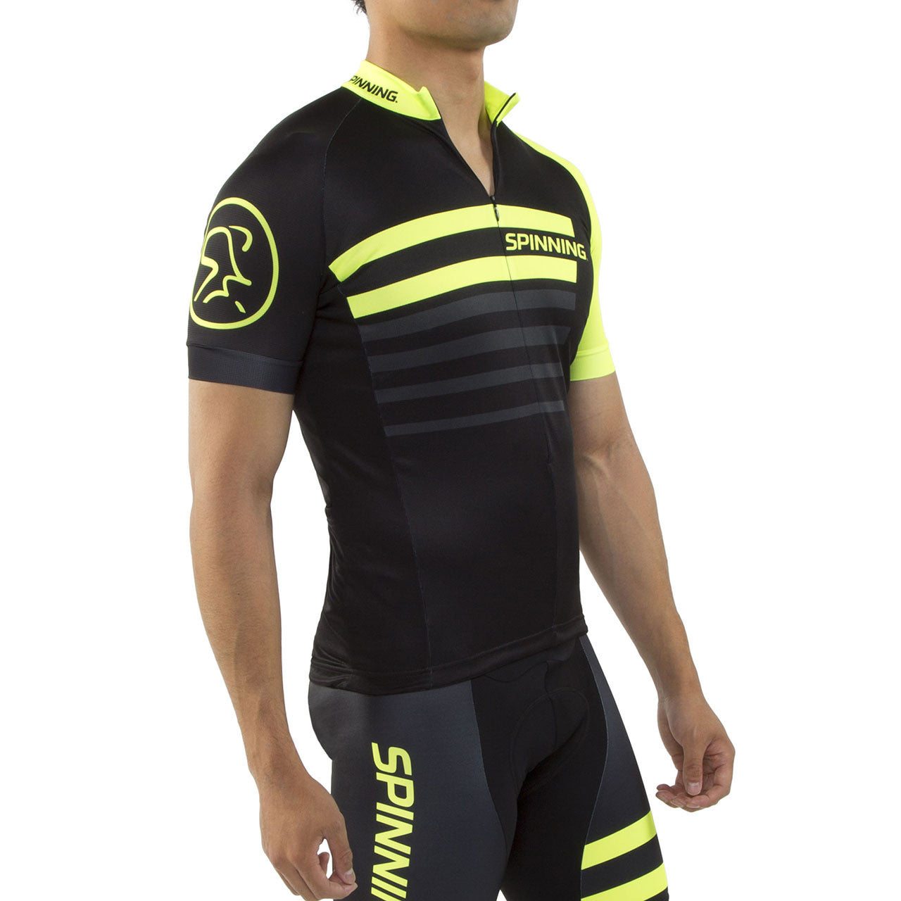 Spinning® Vega Mens Short Sleeve Cycling Jerseys Yellow - Spinning