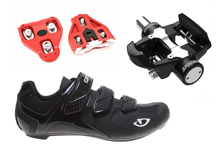How do you attach spin bike cleats?